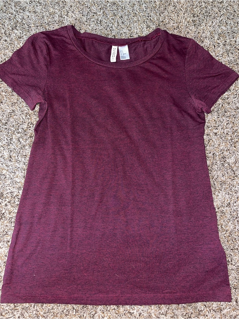 H&M Women's Short Sleeve Crewneck Tee - Wine